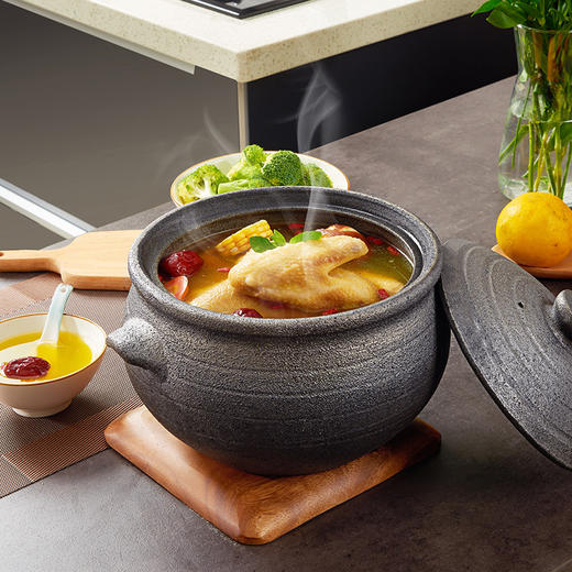 拍前联系客服会保养再拍 ，非物质文化遗产雅安荥经砂锅炖锅耐热明火高温养生煮粥煲汤炖鸡等好锅 商品图5