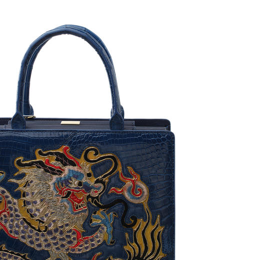 熙上CICICHEUNG 古董老绣片鳄鱼皮包 商品图4