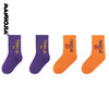 漫画家潮牌儿童多色撞色短筒袜子纯棉潮酷弹力运动袜 商品缩略图1