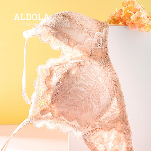 雅黛丽内衣女小胸聚拢平胸专用胸罩蕾丝性感调整型无钢圈文胸 商品图0