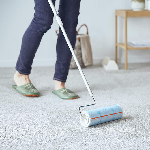 日本NITTO长柄可伸缩200mm宽幅多用途除尘滚筒粘毛器可撕式粘尘滚  WHJC 商品图8