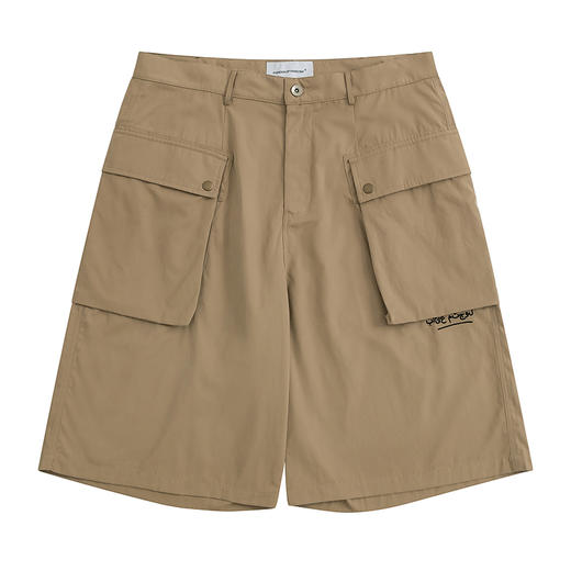 POH 民族风可拆卸编织挂包设计款五分中裤子廓形宽松休闲短裤男夏 商品图4