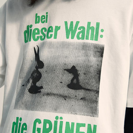 POH「野兔兵人」艺术家胶片宽松落肩袖上衣夏季休闲短袖T恤男潮流 商品图3