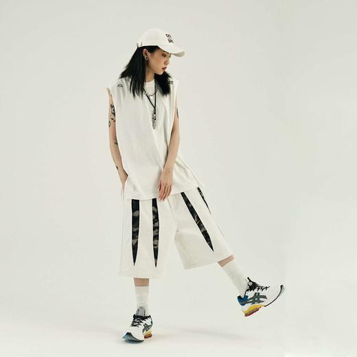 POH 复古美式街头嘻哈五分中裤子宽松百搭印花迷彩网眼牛仔短裤男 商品图2