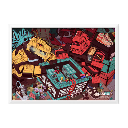 收藏系列《金刚大战哥斯拉》 潮流艺术版画 限量300版  52.5*72.5cm 商品图0