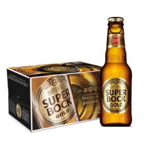超级波克（SuperBock）GOLD金啤酒200ml*24瓶小瓶拉盖黄啤酒葡萄牙整箱原瓶进口