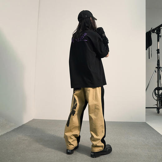 POH「观」 印刷术毕升人像国潮印花T恤男装街头宽松落肩Tee短袖男 商品图2