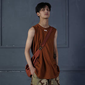 POH 19SS結構縫線破壞天竺棉坎肩打底背心男夏季百搭宽松潮流短袖