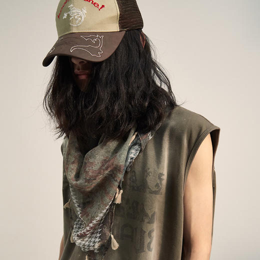 POH 敦煌壁画千鸟格挂件头巾做旧复古花色男女潮发带丝巾围巾方巾 商品图1