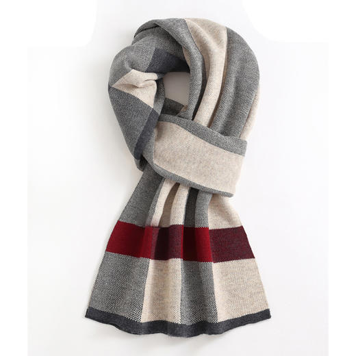 鸣龙经典百搭复古围巾 商品图0