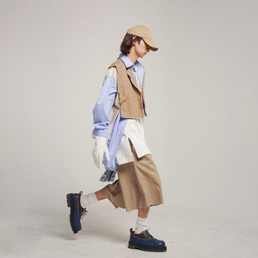 POH 实用搭配基础款字母坎肩国潮宽松百搭开衩主题印花打底背心男 商品图2