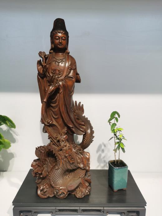 御龙观音°做旧黄杨摆件 商品图1