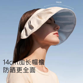 【环绕式防晒贝壳帽】夏季防紫外线沙滩遮阳帽 户外骑车空顶遮脸太阳帽