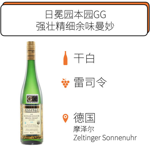 2018年盖辛格-采尔廷根日晷园  -雷司令GG干型白葡萄酒 Gessinger GG Großes Gewächs Zeltinger Sonnenuhr Dry 2018 商品图0