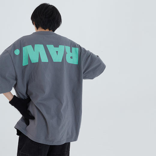 POH「程序拓展员」五色大LOGO印花休闲街头打底宽松短袖T恤男潮流 商品图3