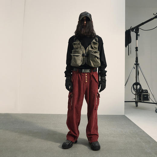 POH 立体多口袋轰炸机机能战术马夹复古可调节无袖背心外套马甲男 商品图2