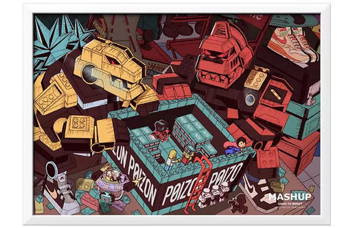 收藏系列《金刚大战哥斯拉》 潮流艺术版画 限量300版  52.5*72.5cm 商品图1