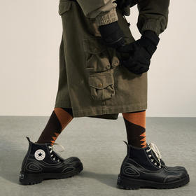 POH 「古着三口袋」廓形做旧水洗五分裤潮牌宽松军裤夏季短裤男潮