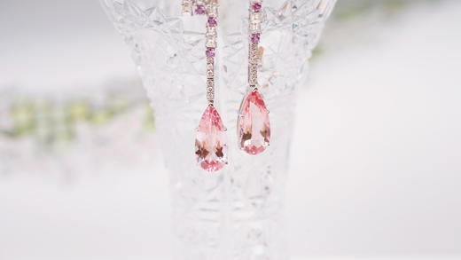 粉色摩根石耳吊 商品图1