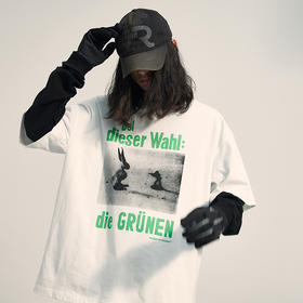 POH「野兔兵人」艺术家胶片宽松落肩袖上衣夏季休闲短袖T恤男潮流