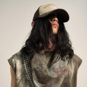 POH 敦煌壁画千鸟格挂件头巾做旧复古花色男女潮发带丝巾围巾方巾