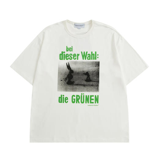 POH「野兔兵人」艺术家胶片宽松落肩袖上衣夏季休闲短袖T恤男潮流 商品图4