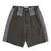POH 异材质毛衣料拼接做旧水洗牛仔短裤男夏季宽松潮流七分裤潮牌 商品缩略图4