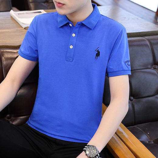 【服饰鞋包】短袖t恤夏季帅气潮流纯棉新款翻领打底上衣 商品图1