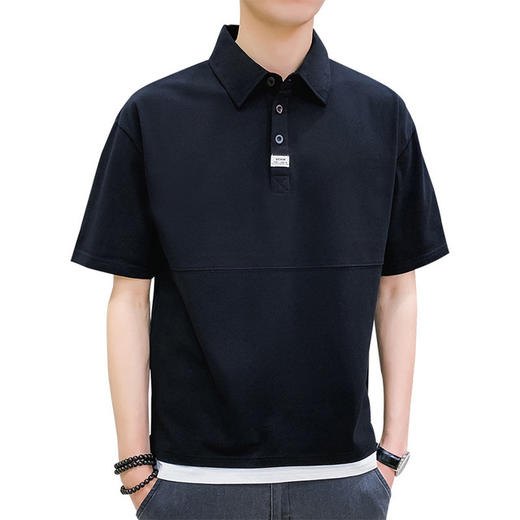 【服饰鞋包】短袖polo衫 翻领半袖纯色打底衫夏季新款潮流宽松休闲 商品图4