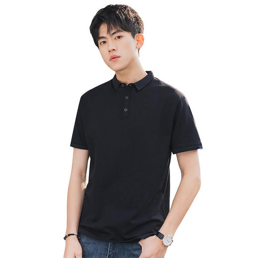 【服饰鞋包】男式短袖polo衫夏季休闲短袖t恤男舒适透气翻领上衣 商品图4