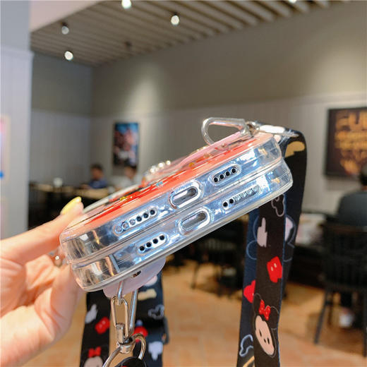 【手机壳】适用苹果12水钻闪粉华为P50Pro手机壳oppo reno5腕带支架vivo X60 商品图3