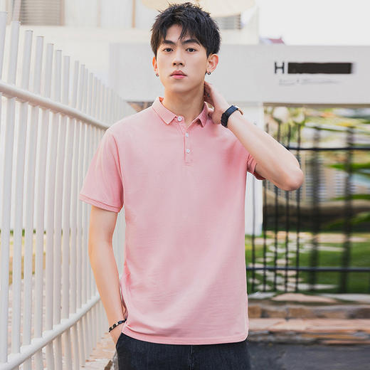 【服饰鞋包】男式短袖polo衫夏季休闲短袖t恤男舒适透气翻领上衣 商品图0