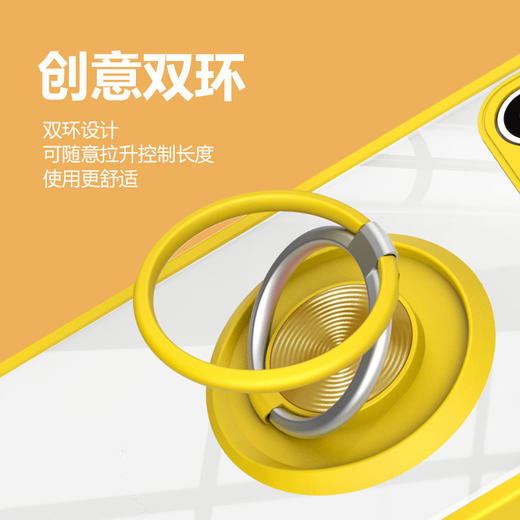 【手机壳】适用iphone12双指环支架透明手机壳 苹果11pro手机壳四角防摔创意 商品图3
