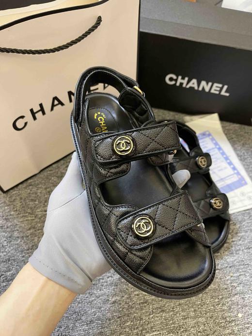 香奈儿经典款凉鞋，配全套包装，橡胶底耐磨防滑，鞋面牛皮耐穿舒适，清仓特价处理🉐️，实拍 商品图1