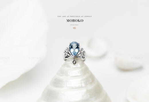 水蓝·水花溅落 | 海蓝宝·戒指 商品图7