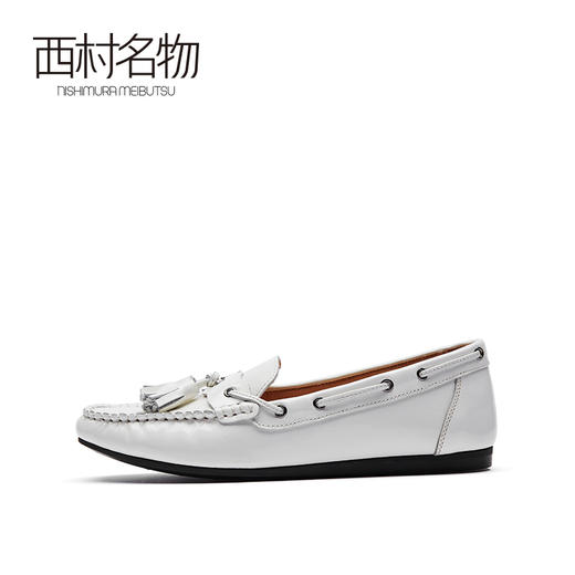 西村名物2021年秋季新款豆豆鞋女春秋百搭平底单鞋一脚蹬T21CM34191 商品图1