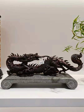 龙行天下°紫檀摆件