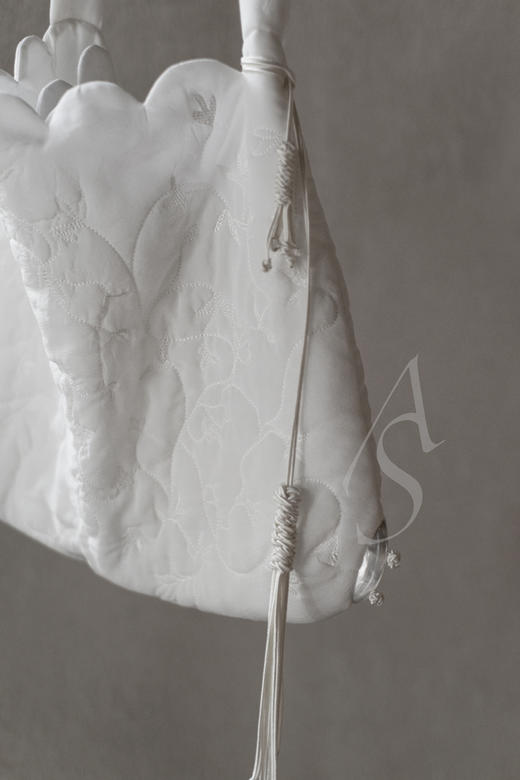 Renlisu 暮白色提花棉质斜挎包 商品图4