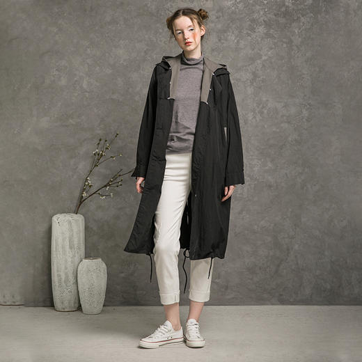 Famecoco范可儿女士牛仔裤秋季直筒设计感裤子F216GA006 商品图3