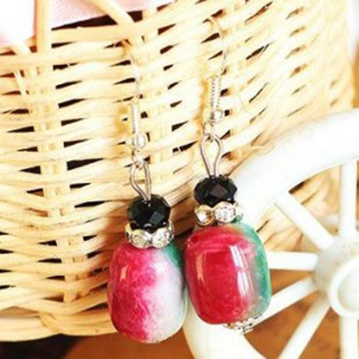 【为思礼 合集】民族风 彩绘 典雅气质青瓷淑女耳环 手串 商品图4