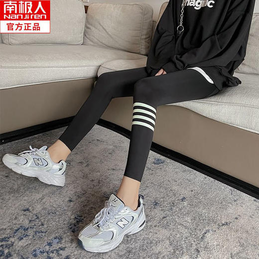 鲨鱼裤打底裤女外穿春夏薄款高腰紧身黑色瑜伽裤子 商品图4