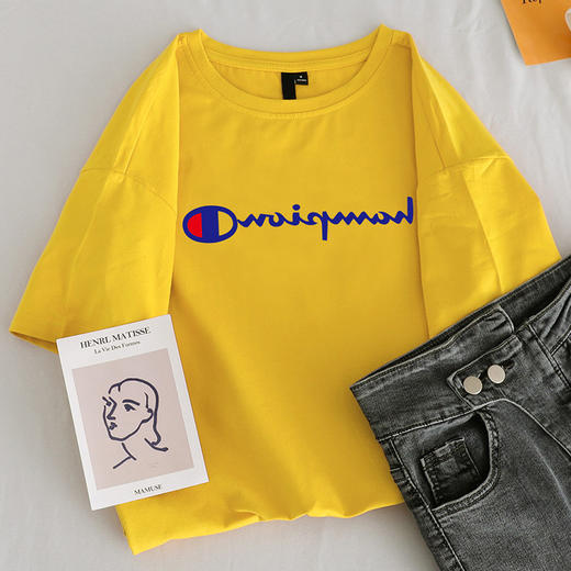 【13色可选】短袖t恤女夏季日系潮牌女装宽松韩版半袖体恤上衣服ins潮 商品图5