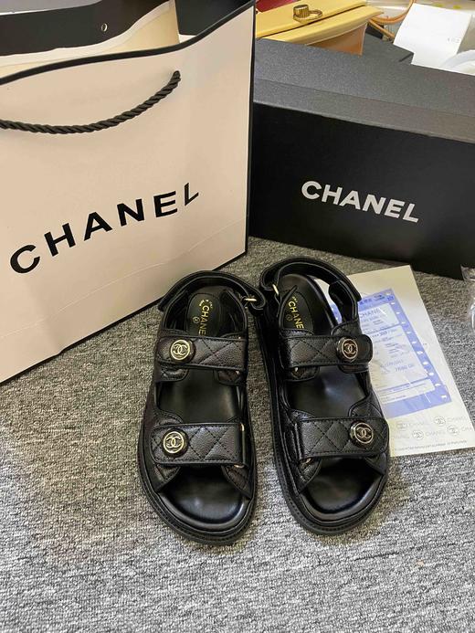 香奈儿经典款凉鞋，配全套包装，橡胶底耐磨防滑，鞋面牛皮耐穿舒适，清仓特价处理🉐️，实拍 商品图0