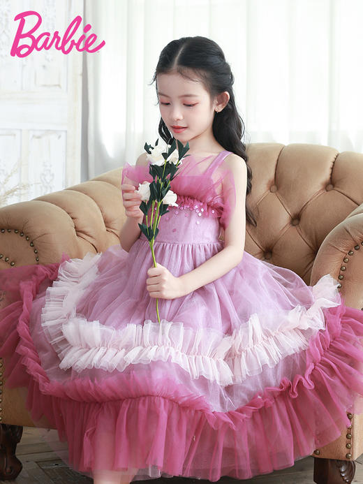 pureshare 女童连衣裙2021夏新款蓬蓬公主裙宝宝裙子-西西里小人鱼 商品图0