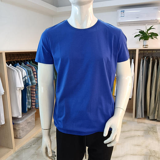 时尚修身版男士圆领牛仔蓝短袖恤衫  CH8S242 商品图1