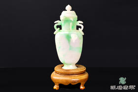 派瑞翡翠 翡翠摆件 糯种 绿色 紫色