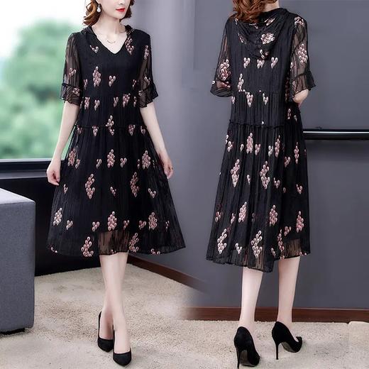 AHM xwf8388洋气宽松大码显瘦连衣裙 商品图1