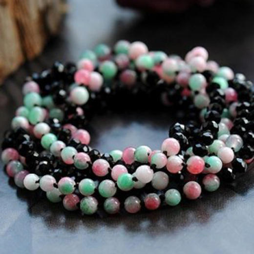 【为思礼 合集】民族风 彩绘 典雅气质青瓷淑女耳环 手串 商品图11