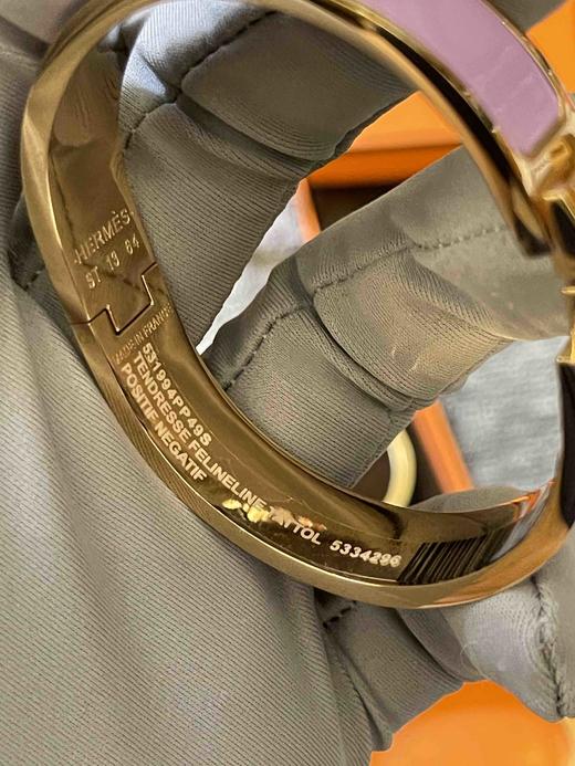 如图爱马仕H原单手镯，珐琅+合金，正品材质一样，样板清仓，有盒子，17厘米以下手围可戴，原价299 商品图7