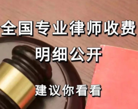 专业律师收费明细公开，打算找律师的看看